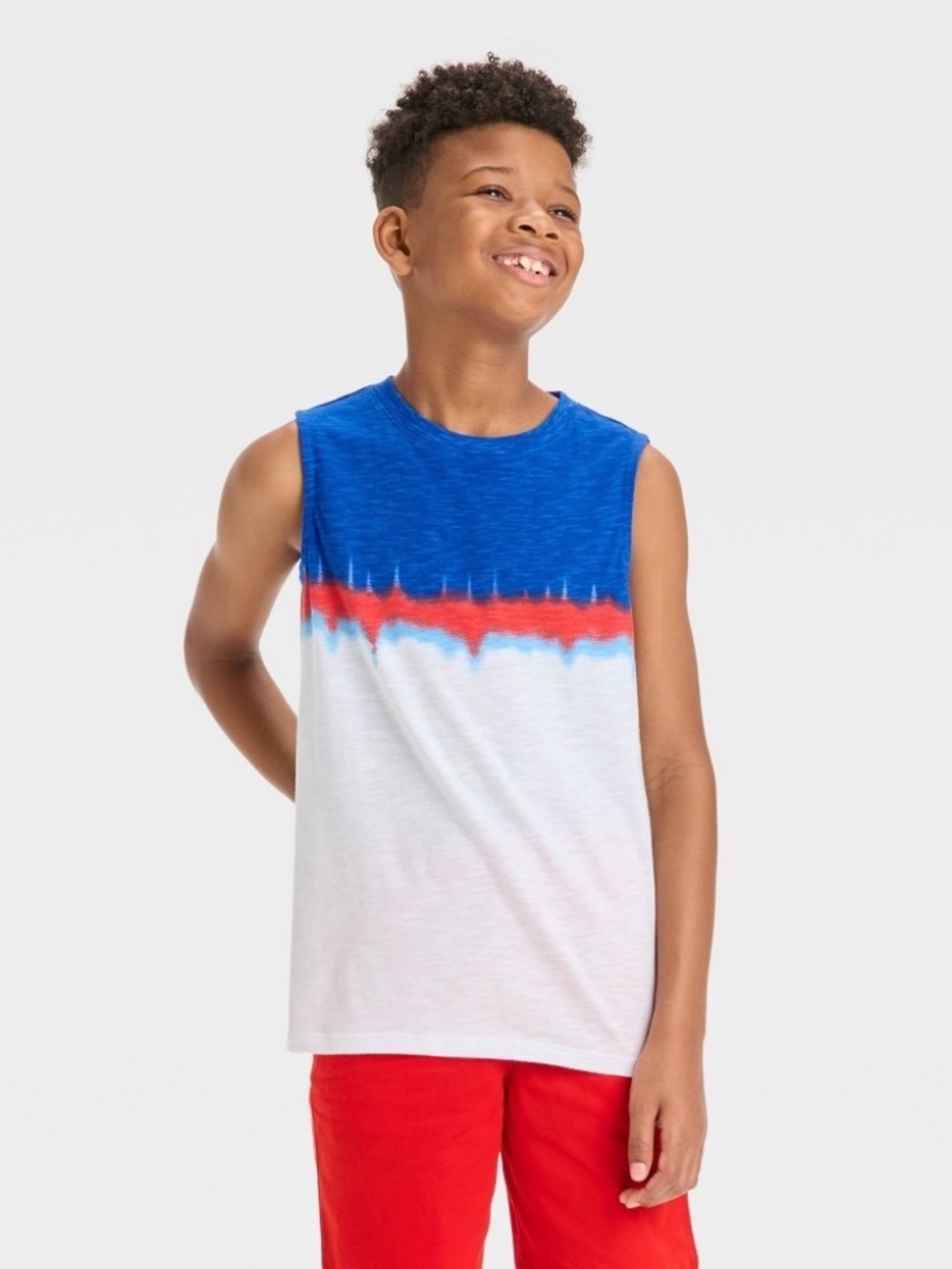 Boys' 4th of July Tie-Dye Tank Top